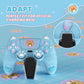 PlayVital Cute Spring Lesser Panda Silicone Cover with Joystick Cap and Sticker for PS5 Controller, Compatible with Charging Station - Heaven Blue PlayVital