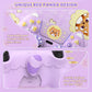 PlayVital Cute Spring Lesser Panda Silicone Cover with Joystick Cap and Sticker for PS5 Controller, Compatible with Charging Station - Taro Purple PlayVital