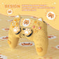 PlayVital Cute Spring Lesser Panda Silicone Cover with Joystick Cap and Sticker for PS5 Controller, Compatible with Charging Station - Warm Yellow PlayVital