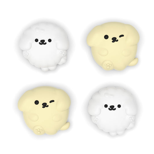 PlayVital Cute Thumb Grip Caps for PS5 & PS4 & Xbox Series X/S & Switch Pro Controller - Fluffy & Winky Pups PlayVital