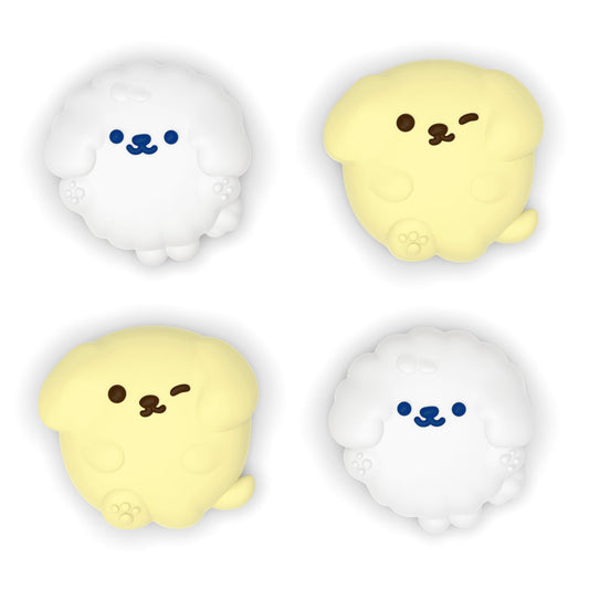 PlayVital Cute Thumb Grip Caps for PS5 & PS4 & Xbox Series X/S & Switch Pro Controller - Fluffy & Winky Pups PlayVital