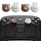 PlayVital Cute Thumb Grips for Steam Controller 2 (2026), 4-Pack Silicone Joystick Caps - Chubby Bear & Smiley Bunny PlayVital