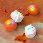 PlayVital Cute Universal Illuminated LED Thumbstick Grips for ps5 & ps4 & Xbox Series X/S & Xbox One & Switch Pro Controller - Spooky Ghost with Pumpkin PlayVital