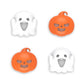PlayVital Cute Universal Illuminated LED Thumbstick Grips for ps5 & ps4 & Xbox Series X/S & Xbox One & Switch Pro Controller - Spooky Ghost with Pumpkin PlayVital