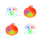 PlayVital Cute Universal Illuminated LED Thumbstick Grips for ps5 & ps4 & Xbox Series X/S & Xbox One & Switch Pro Controller - Spooky Ghost with Pumpkin PlayVital