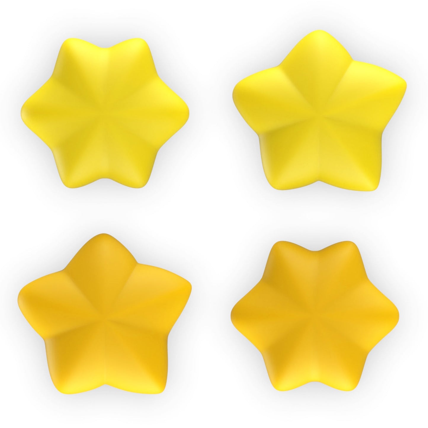 PlayVital Cute Universal Illuminated LED Thumbstick Grips for ps5 & ps4 & Xbox Series X/S & Xbox One & Switch Pro Controller - Stars PlayVital