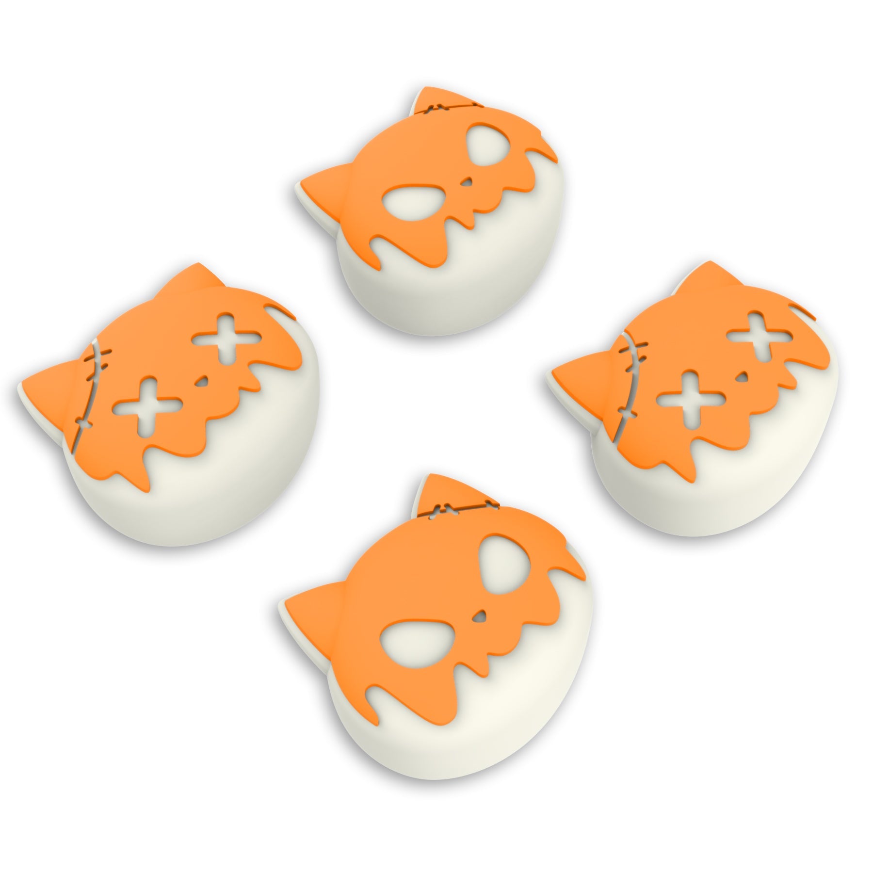 PlayVital Cute Universal Illuminated LED Thumbstick Grips for ps5 & ps4 & Xbox Series X/S & Xbox One & Switch Pro Controller - Tricky Kitty & Dorky Kitty PlayVital