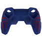 PlayVital Cyber Spider Design Silicone Case for PS5 Controller with 2 Thumb Grips and 6 Sticker, Compatible with Charging Dock - Red & Blue
