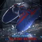 PlayVital Cyber Spider Design Silicone Case for PS5 Controller with 2 Thumb Grips and 6 Sticker, Compatible with Charging Dock - Red & Blue