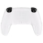 PlayVital Cyber Spider Design Silicone Case for PS5 Controller with 2 Thumb Grips and 6 Sticker, Compatible with Charging Dock - White & Pink