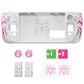 PlayVital Cyber Spider Protective Case with Back Button Enhancements & Thumb Grips & Trackpad Skins for Steam Deck OLED & LCD - White PlayVital