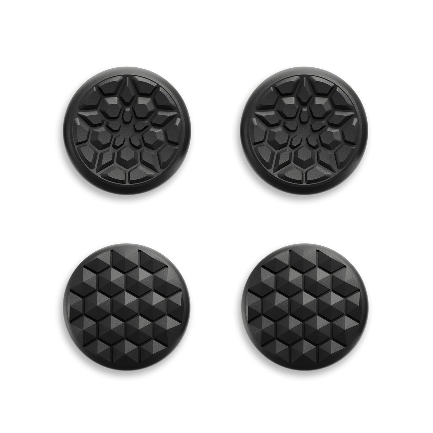 PlayVital Diamond Grain & Crack Bomb Design 4-Pack Thumb Grips for Steam Controller 2 (2026), Anti-Slip Textured Grip Caps - Black PlayVital