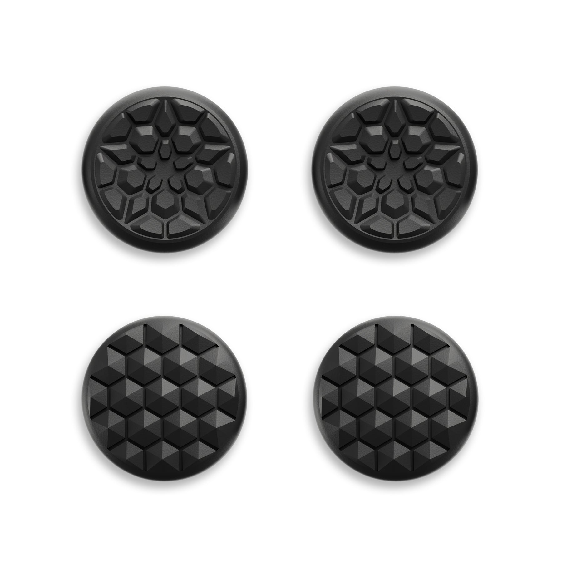 PlayVital Diamond Grain & Crack Bomb Design 4-Pack Thumb Grips for Steam Controller 2 (2026), Anti-Slip Textured Grip Caps - Black PlayVital