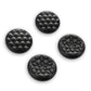 PlayVital Diamond Grain & Crack Bomb Design 4-Pack Thumb Grips for Steam Controller 2 (2026), Anti-Slip Textured Grip Caps - Black PlayVital
