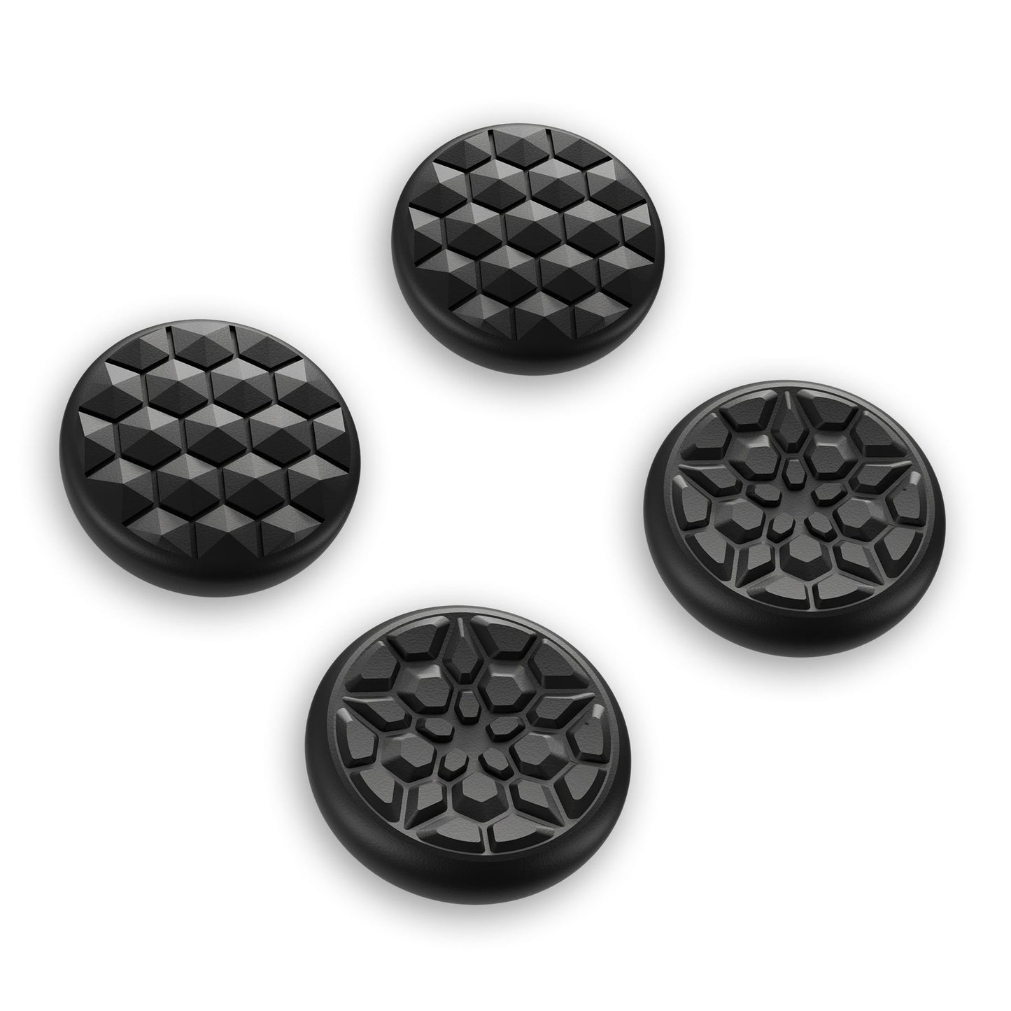 PlayVital Diamond Grain & Crack Bomb Design 4-Pack Thumb Grips for Steam Controller 2 (2026), Anti-Slip Textured Grip Caps - Black PlayVital