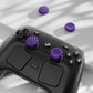 PlayVital Diamond Grain & Crack Bomb Design 4-Pack Thumb Grips for Steam Controller 2 (2026), Anti-Slip Textured Grip Caps - Purple PlayVital