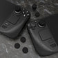 PlayVital Diamond Grain & Crack Bomb Design Ergonomic Stick Caps Thumb Grips for Steam Deck LCD & OLED, for PS Portal Remote Player -  Black PlayVital