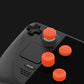 PlayVital Diamond Grain & Crack Bomb Design Ergonomic Stick Caps Thumb Grips for Steam Deck LCD & OLED, for PS Portal Remote Player -  Orange PlayVital