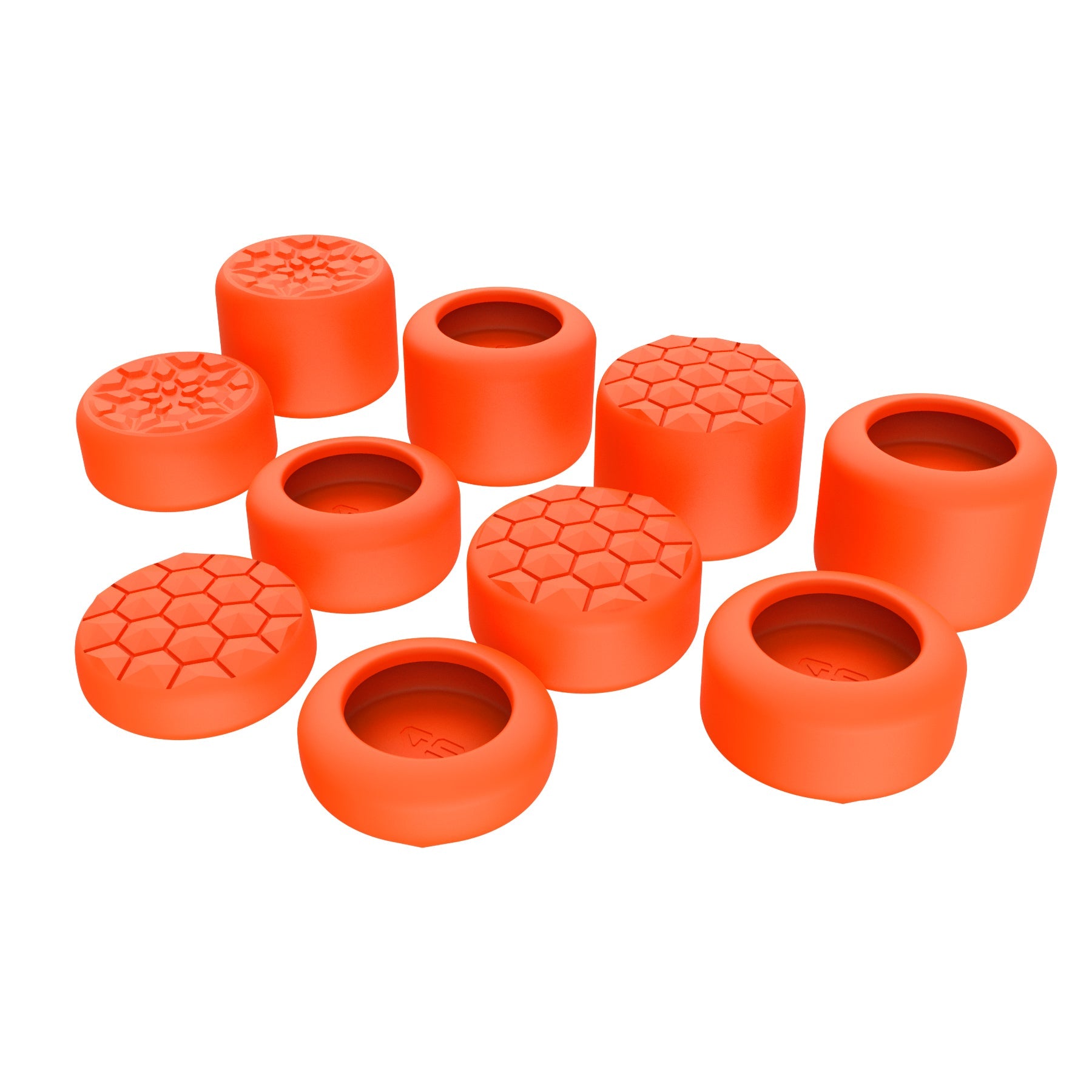PlayVital Diamond Grain & Crack Bomb Design Ergonomic Stick Caps Thumb Grips for Steam Deck LCD & OLED, for PS Portal Remote Player -  Orange PlayVital