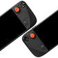 PlayVital Diamond Grain & Crack Bomb Design Thumb Grip Caps for Steam Deck LCD & OLED, for PS Portal Remote Player - Orange PlayVital