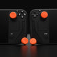 PlayVital Diamond Grain & Crack Bomb Design Thumb Grip Caps for Steam Deck LCD & OLED, for PS Portal Remote Player - Orange PlayVital