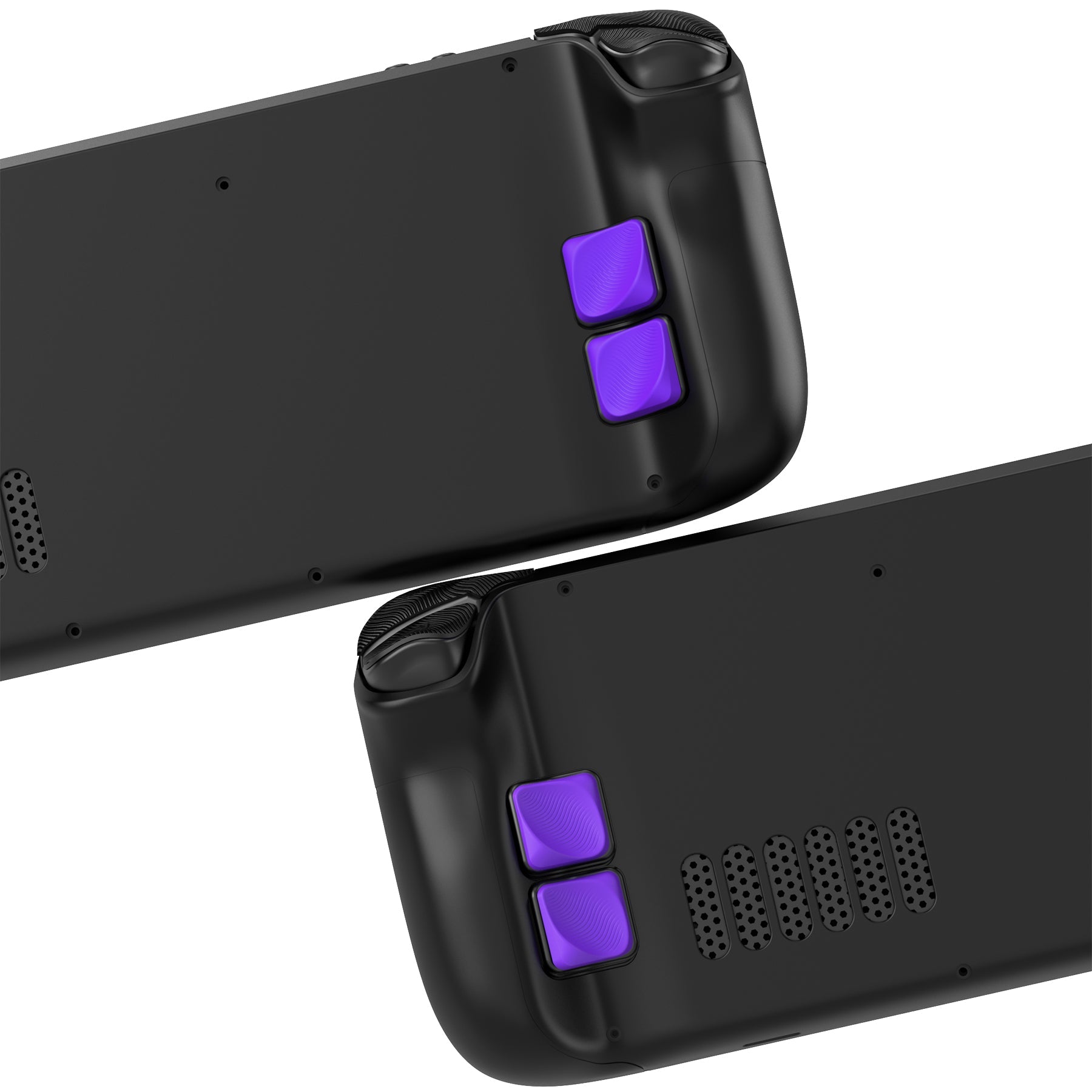 PlayVital Ergonomic Grip Back Button Enhancement Kit for Steam Deck LCD, Anti-Slip Silicone Trigger Grips for Steam Deck OLED – Purple PlayVital