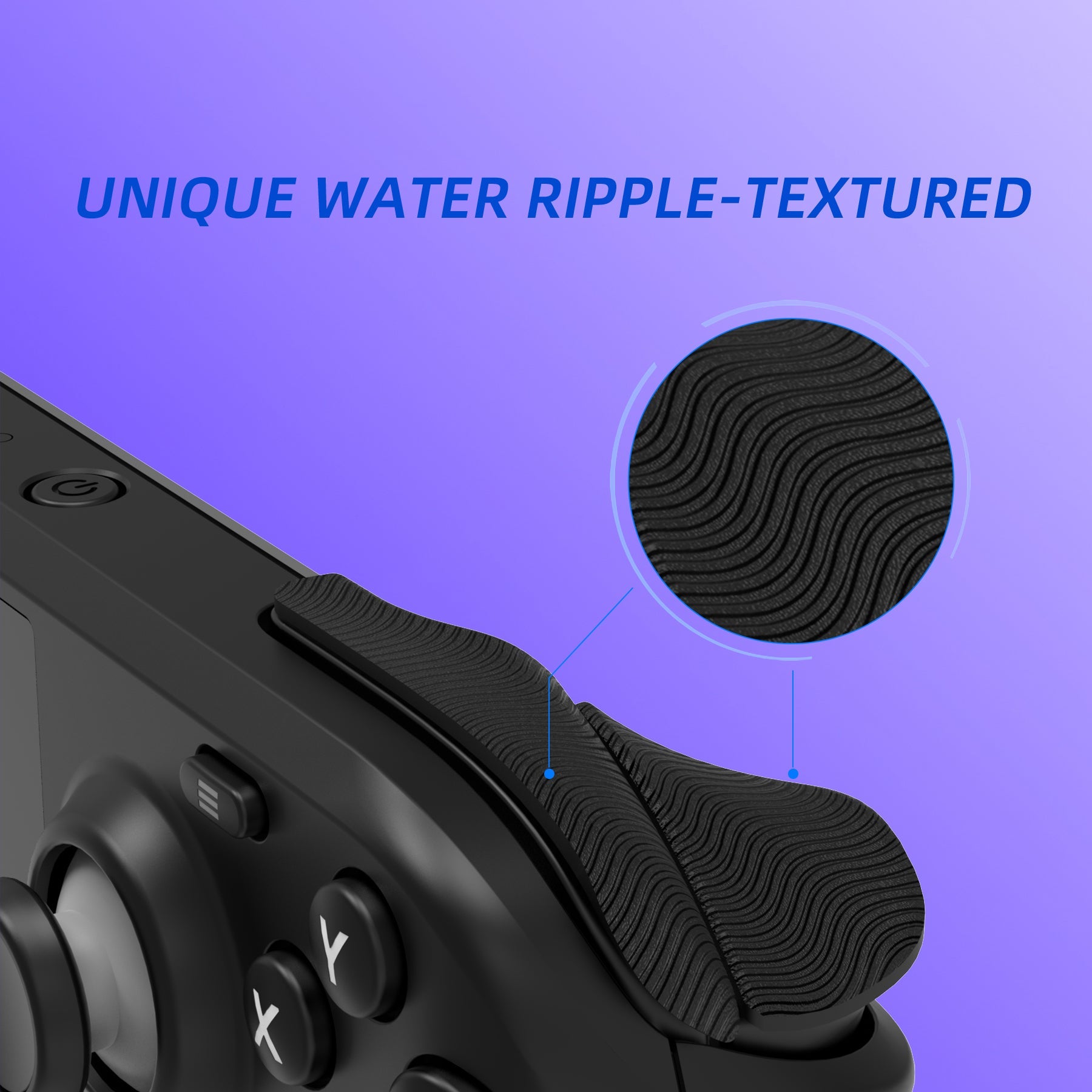 PlayVital Ergonomic Grip Back Button Enhancement Kit for Steam Deck LCD, Anti-Slip Silicone Trigger Grips for Steam Deck OLED – Purple PlayVital