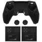 PlayVital Futuristic CyberMech Design Silicone Grip Skin with Thumb Grips for PS5 Wireless Controller, Compatible with PS5 Official Charging Dock - Black - CHXPFP001 PlayVital