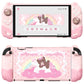 PlayVital Good Night Bear Protective Cover for Nintendo Switch 2 (2025), Separable Soft Silicone Joycon Grip & Hard Back Cover with Thumbstick Caps for Nintendo Switch 2 - Pink PlayVital