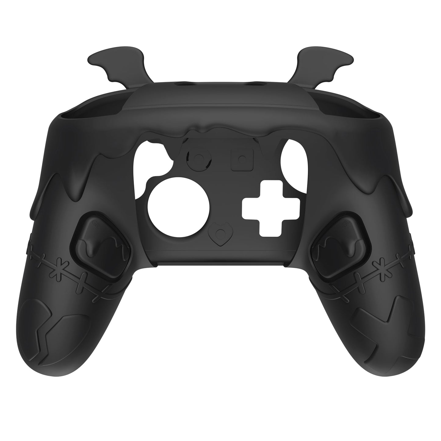 PlayVital Gothic Imp Series Silicone Cover for Nintendo Switch 2 Pro Controller, Cute Protective Skin Case for Switch 2 Pro Controller with Back Button Caps & Thumb Grip & Sticker - Black PlayVital