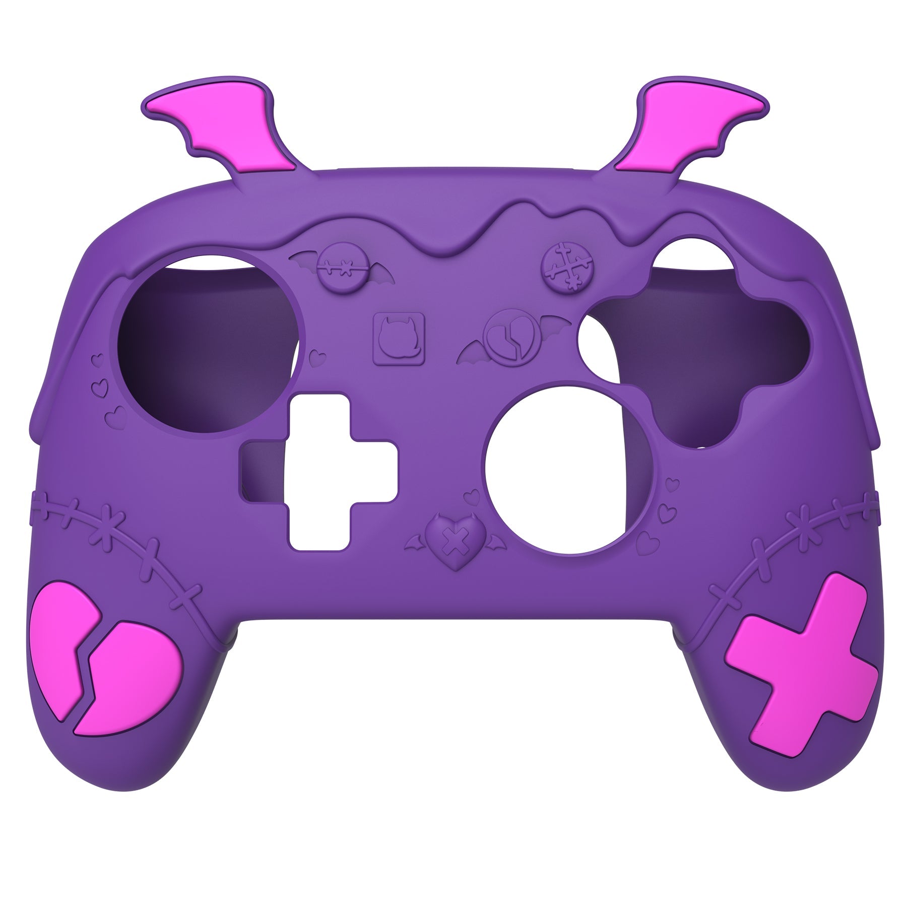 PlayVital Gothic Imp Series Silicone Cover for Nintendo Switch 2 Pro Controller, Cute Protective Skin Case for Switch 2 Pro Controller with Back Button Caps & Thumb Grip & Sticker - Purple PlayVital