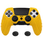 PlayVital Guardian Edition Anti-Slip Ergonomic Silicone Cover Case with Thumb Grip Caps for PS5 Edge Controller - Caution Yellow - EHPFP012 PlayVital