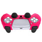 PlayVital Guardian Edition Anti-Slip Silicone Cover Skin with Thumb Grip Caps for PS5 Wireless Controller - Bright Pink - YHPF023 PlayVital