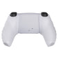 PlayVital Guardian Edition Ergonomic Anti-Slip Silicone Cover Skin with Thumb Grip Caps for PS5 Wireless Controller, Compatible with Charging Station - Clear White - YHPF018 PlayVital