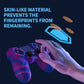 PlayVital Guardian Edition Silicone Cover Skin with Thumb Grip Caps for PS4 Slim Pro Controller - Pink & Purple & Blue playvital