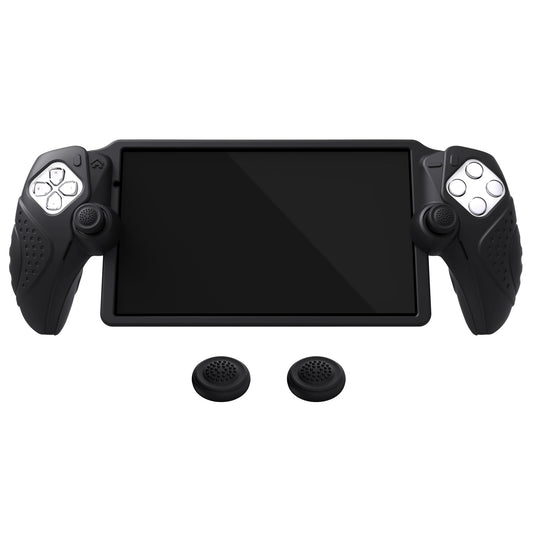 PlayVital Guardian Edition Silicone Protective Case with Thumb Grips for PS Portal Remote Player, Shockproof, Anti-Slip Grip Design for PS Portal Cover - Black PlayVital