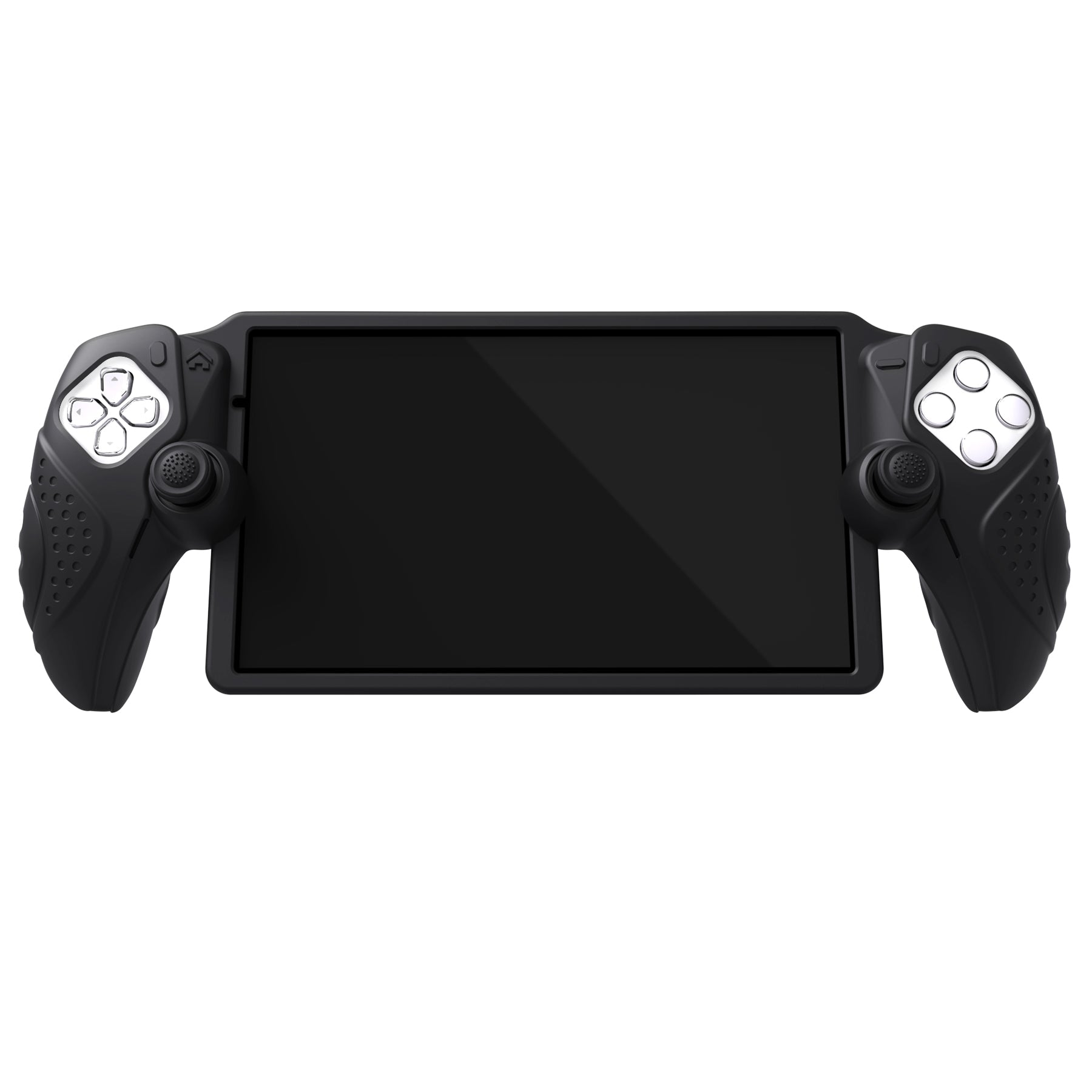 PlayVital Guardian Edition Silicone Protective Case with Thumb Grips for PS Portal Remote Player, Shockproof, Anti-Slip Grip Design for PS Portal Cover - Black PlayVital