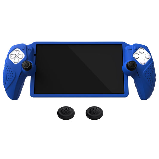 PlayVital Guardian Edition Silicone Protective Case with Thumb Grips for PS Portal Remote Player, Shockproof, Anti-Slip Grip Design for PS Portal Cover - Blue PlayVital