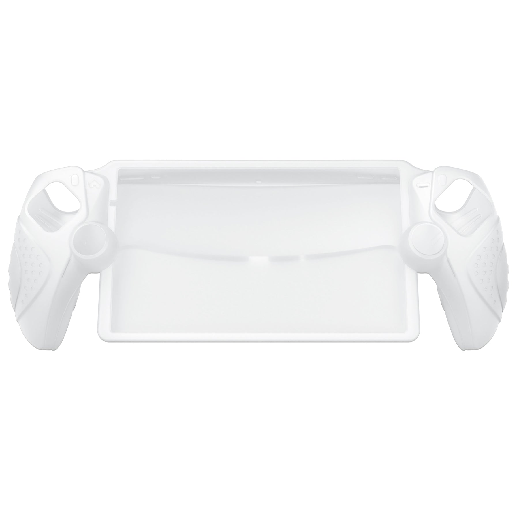 PlayVital Guardian Edition Silicone Protective Case with Thumb Grips for PS Portal Remote Player, Shockproof, Anti-Slip Grip Design for PS Portal Cover - Clear White PlayVital