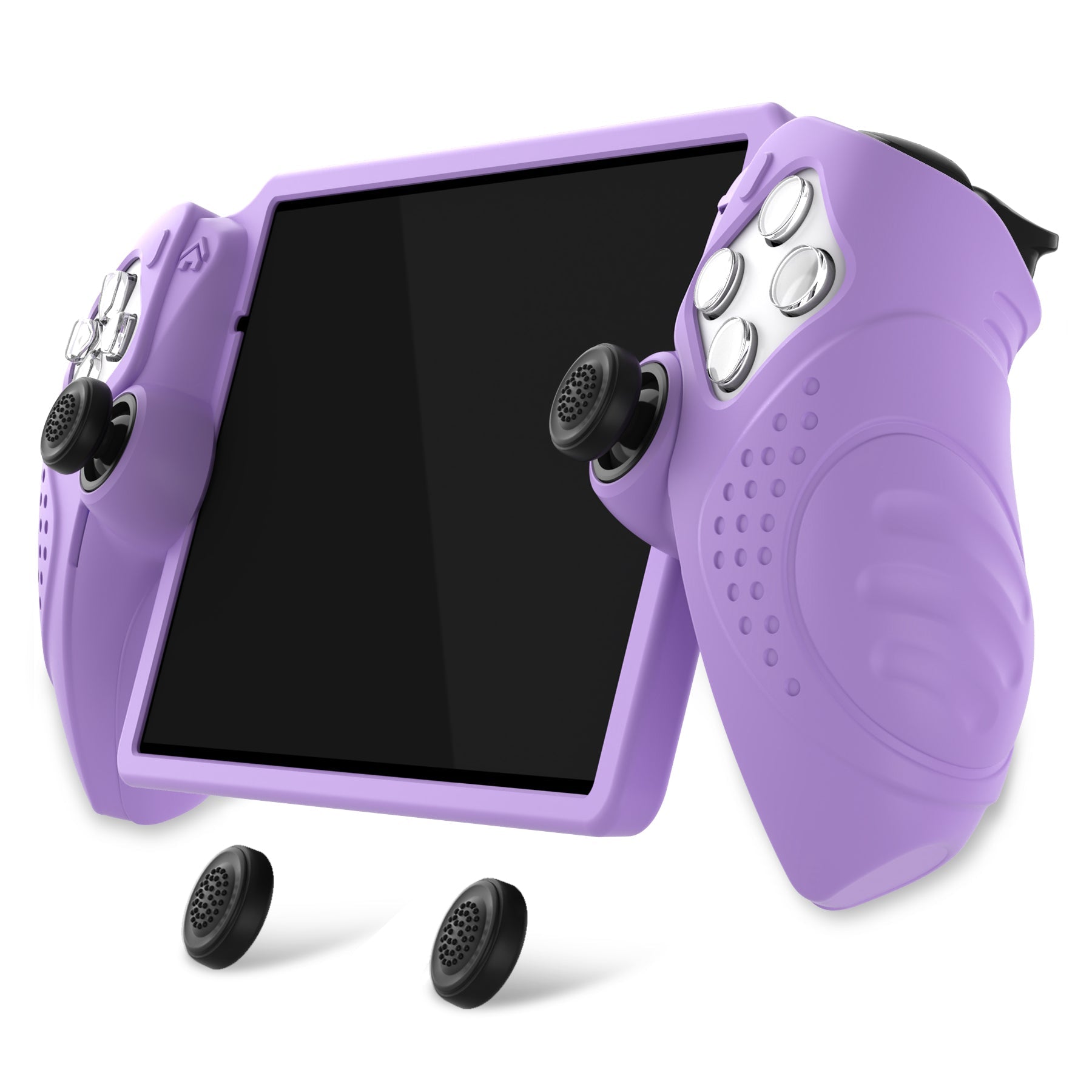 PlayVital Guardian Edition Silicone Protective Case with Thumb Grips for PS Portal Remote Player, Shockproof, Anti-Slip Grip Design for PS Portal Cover - Mauve Purple PlayVital