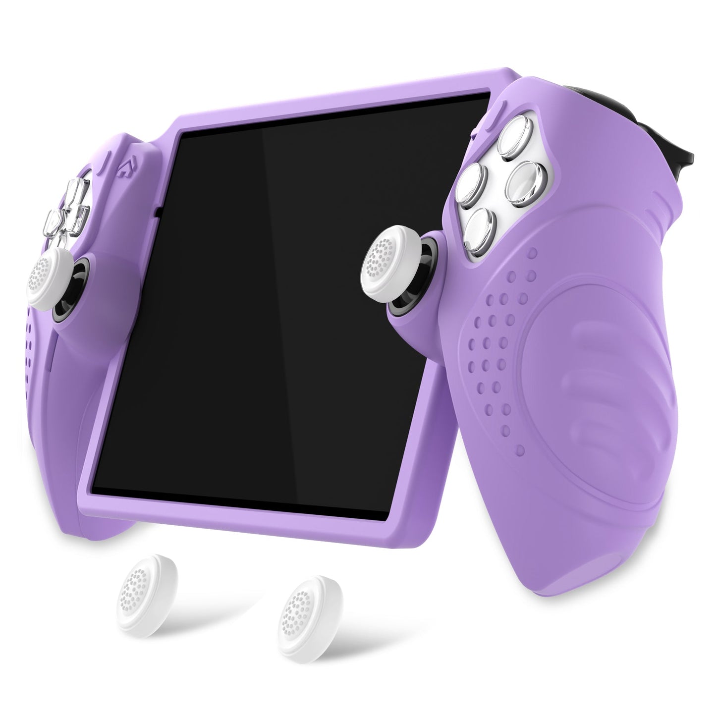 PlayVital Guardian Edition Silicone Protective Case with Thumb Grips for PS Portal Remote Player, Shockproof, Anti-Slip Grip Design for PS Portal Cover - Mauve Purple PlayVital