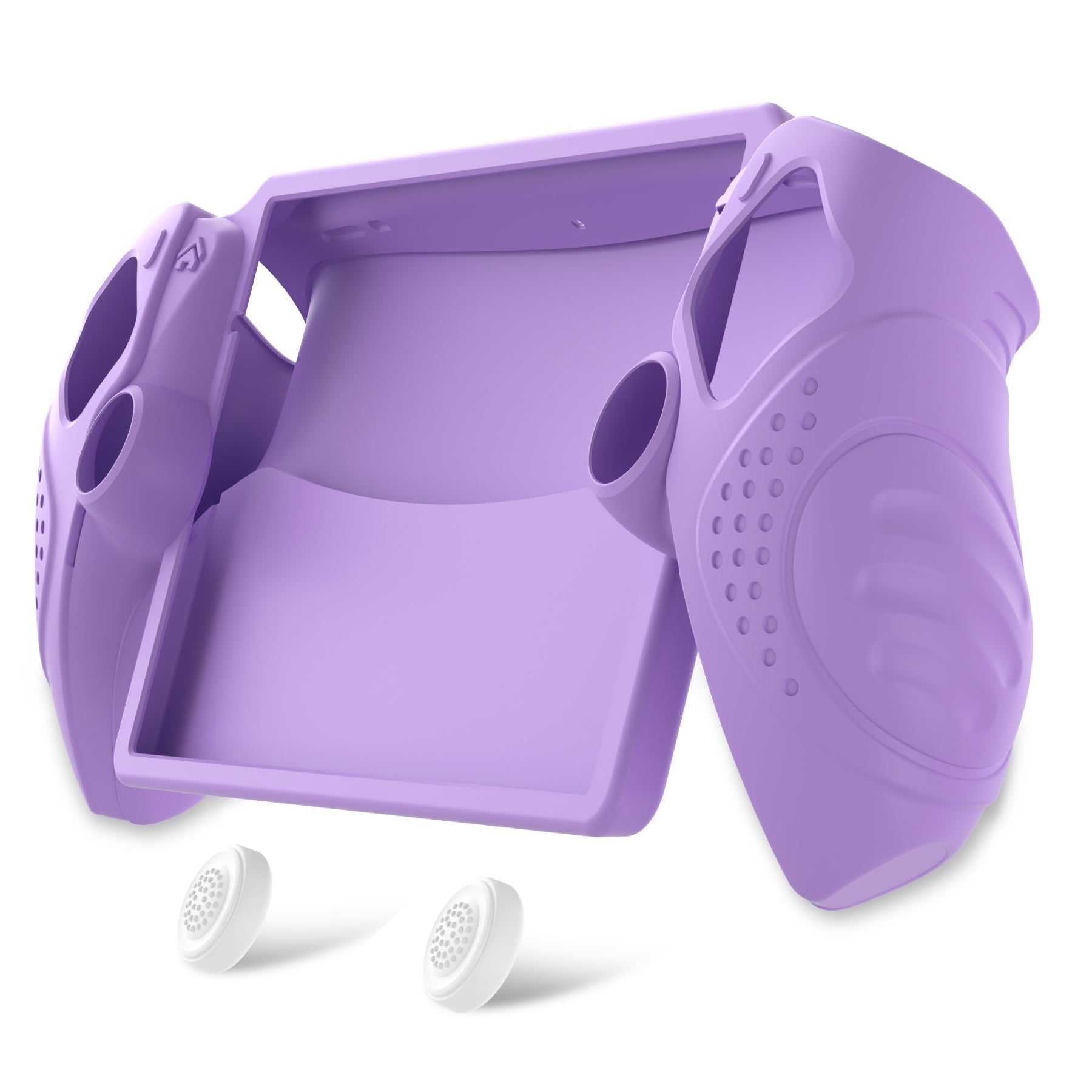 PlayVital Guardian Edition Silicone Protective Case with Thumb Grips for PS Portal Remote Player, Shockproof, Anti-Slip Grip Design for PS Portal Cover - Mauve Purple PlayVital