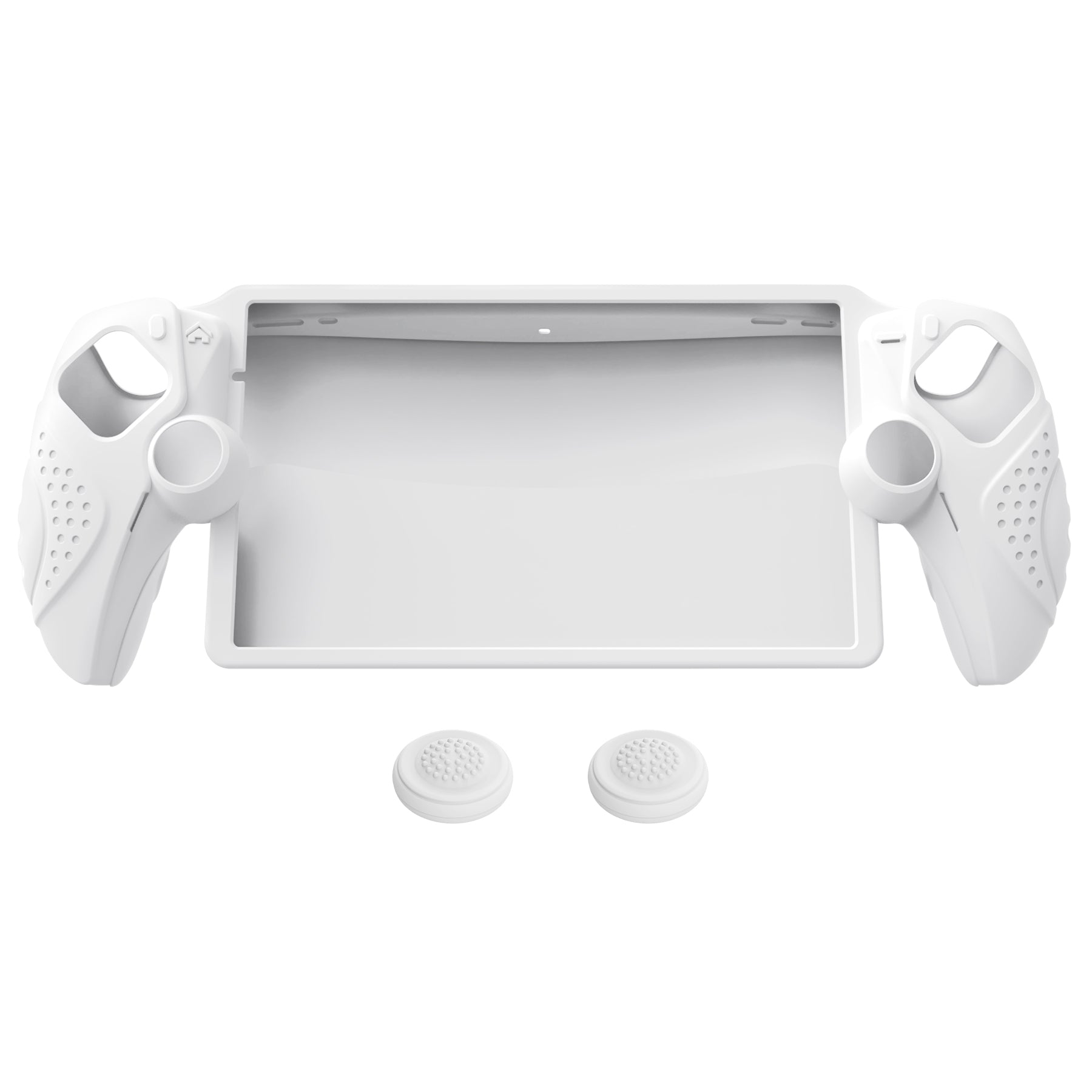 PlayVital Guardian Edition Silicone Protective Case with Thumb Grips for PS Portal Remote Player, Shockproof, Anti-Slip Grip Design for PS Portal Cover - White PlayVital