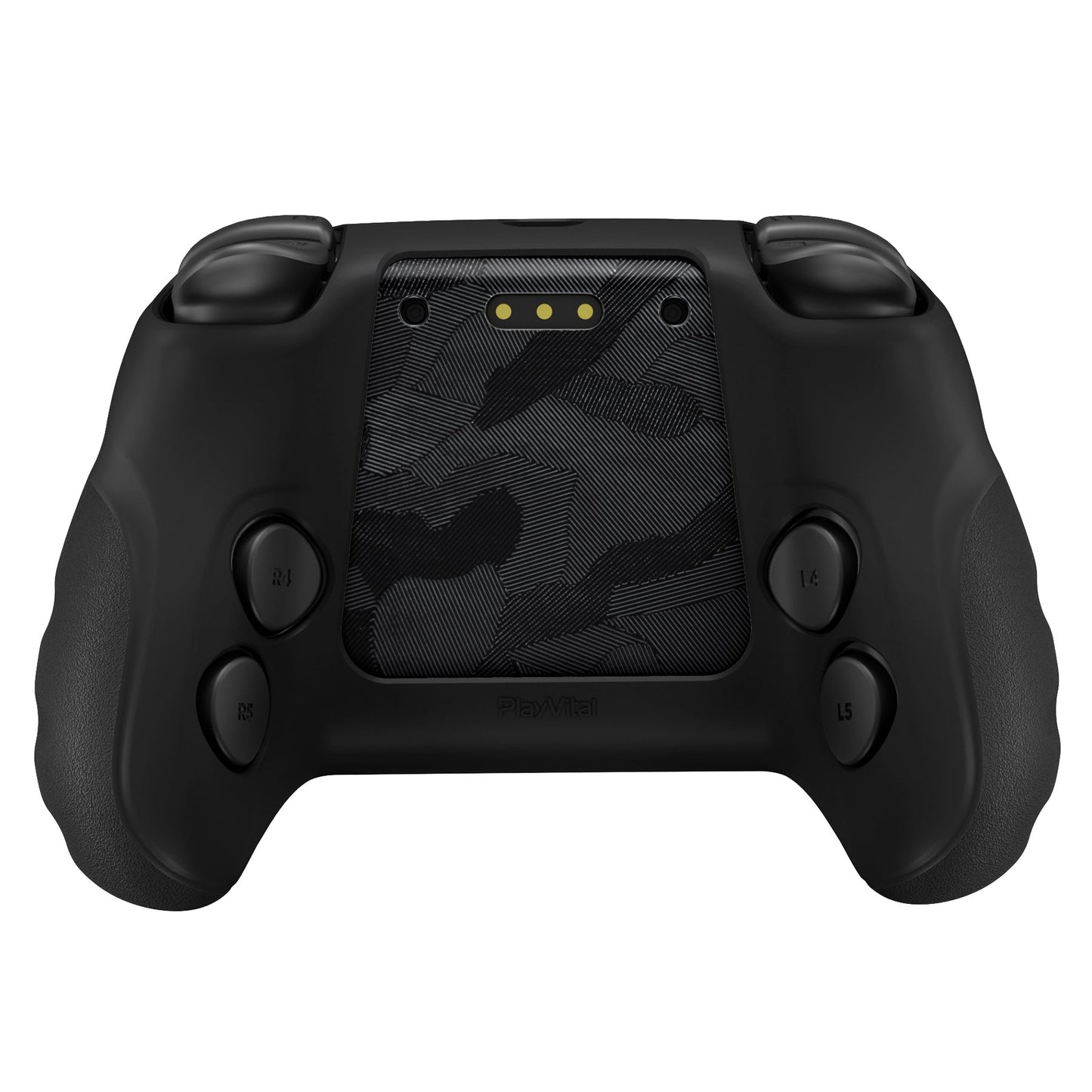 PlayVital Guardian Silicone Cover with 4 Thumb Grips & Stickers for Steam Controller 2 (2026) - Black PlayVital