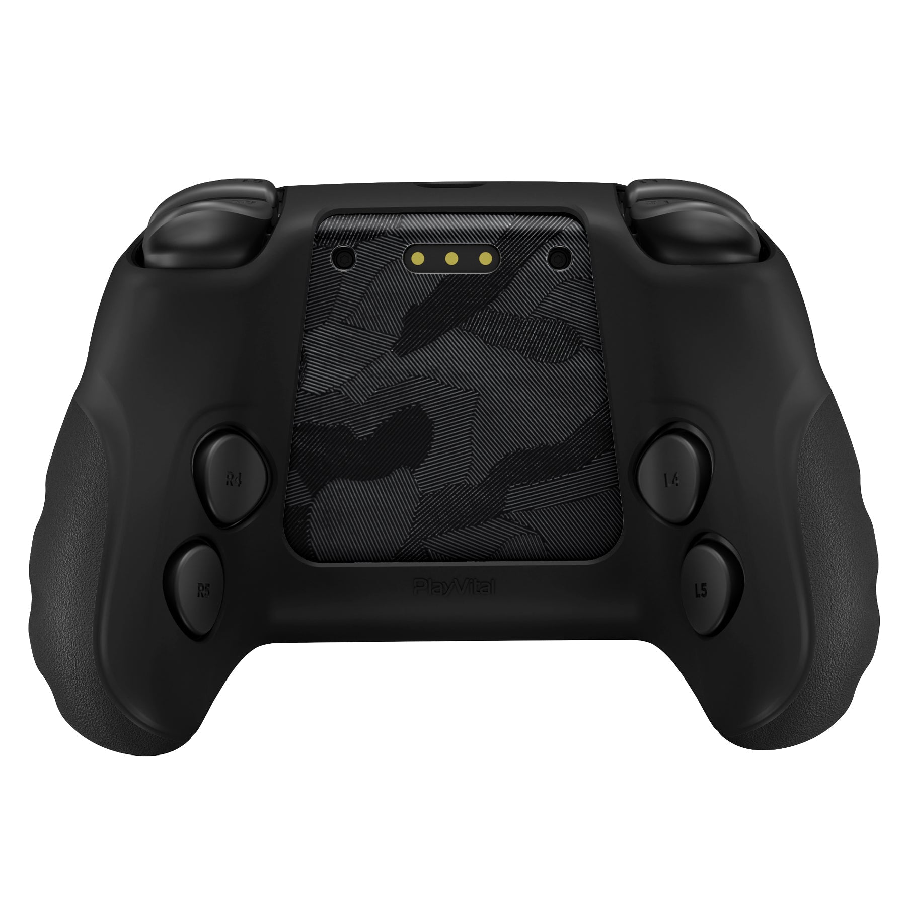 PlayVital Guardian Silicone Cover with 4 Thumb Grips & Stickers for Steam Controller 2 (2026) - Black PlayVital