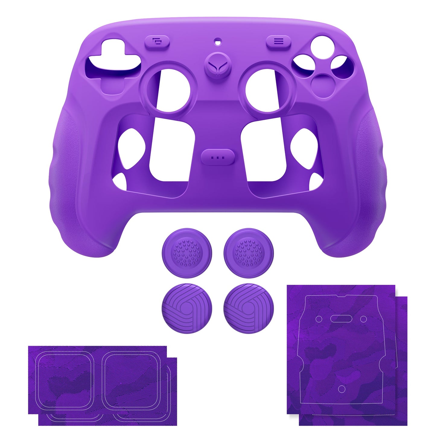 PlayVital Guardian Silicone Cover with 4 Thumb Grips & Stickers for Steam Controller 2 (2026) - Purple PlayVital