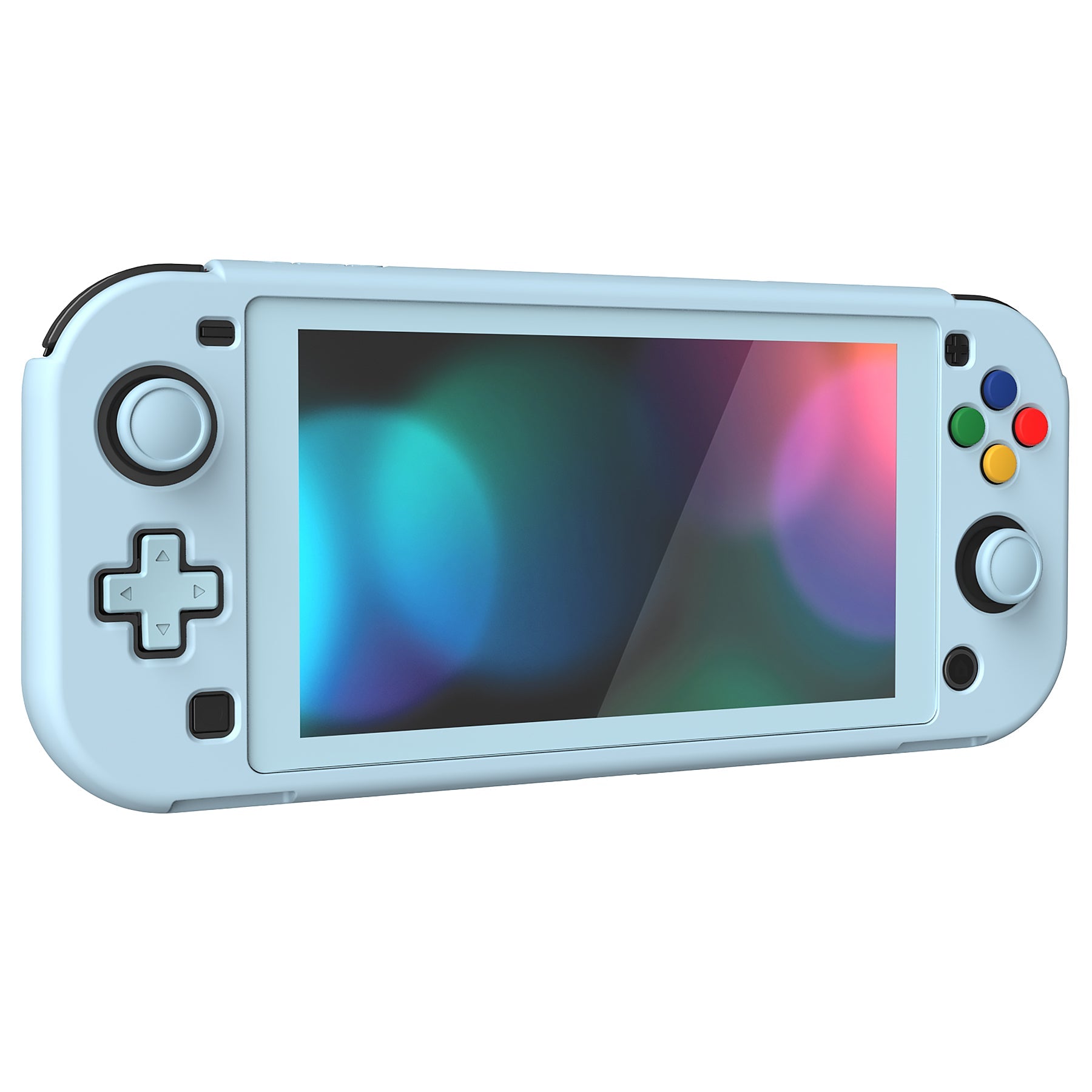 PlayVital Hard Shell Protective Case with Screen Protector & Thumb Grip Caps & Button Caps for Nintendo Switch Lite - Heaven Blue PlayVital