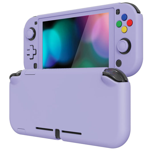 PlayVital Hard Shell Protective Case with Screen Protector & Thumb Grip Caps & Button Caps for Nintendo Switch Lite - Light Violet PlayVital