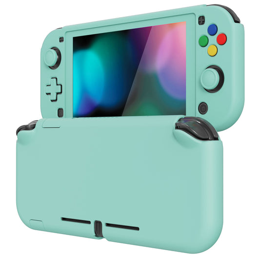 PlayVital Hard Shell Protective Case with Screen Protector & Thumb Grip Caps & Button Caps for Nintendo Switch Lite - Misty Green PlayVital