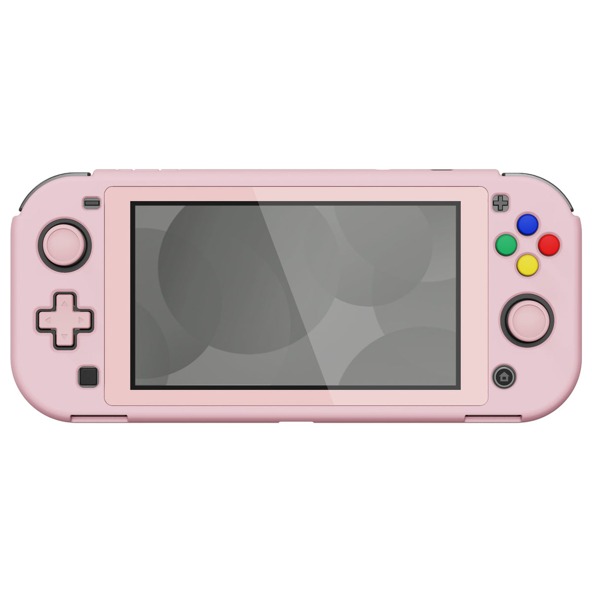 PlayVital Hard Shell Protective Case with Screen Protector & Thumb Grip Caps & Button Caps for Nintendo Switch Lite - Peach Blossom Pink PlayVital